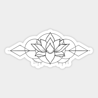 Geometric lotus in landscape Sticker